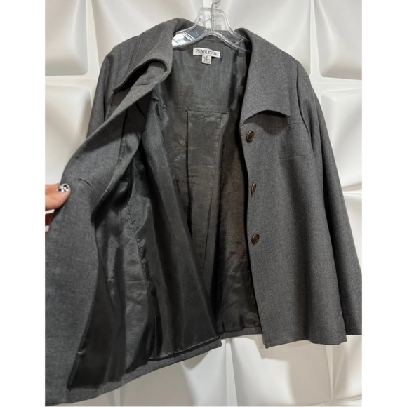 Pendleton Womens Sz 6 Gray 100% Virgin Wool Jacket Blazer Pant Suit 2pc Set USA - Picture 8 of 12